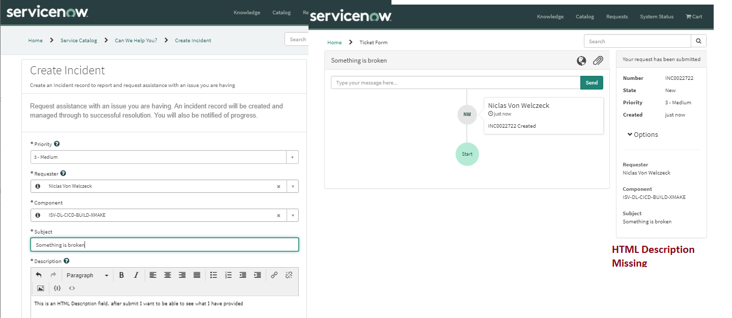 Solved How to modify the ticket details ServiceNow Community